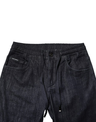 Dolce & Gabbana Black Cotton Stretch Skinny Denim Men Jeans
