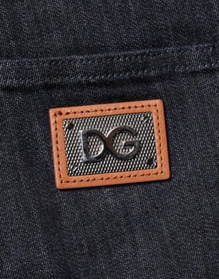 Dolce & Gabbana Black Cotton Stretch Skinny Denim Men Jeans