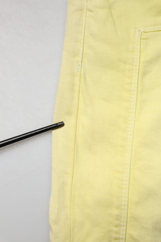 Jeckerson Yellow Mid Waist Straight Fit Men Denim Trouser Jeans