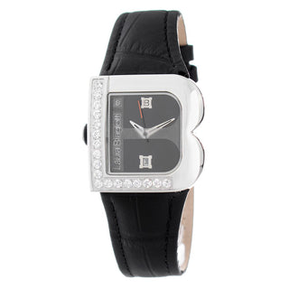 Laura Biagiotti Black Leather Dress Watch