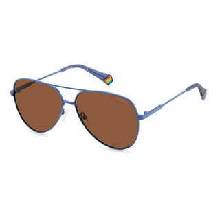 Polaroid Blue Stainless Steel Sunglasses
