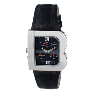Laura Biagiotti Black Leather Dress Watch