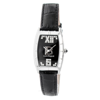 Laura Biagiotti Black Leather Dress Watch