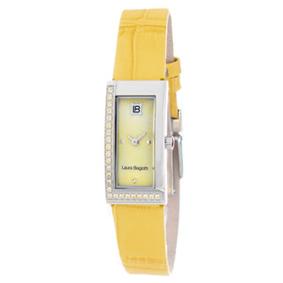 Laura Biagiotti Yellow Leather Dress Watch