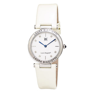 Laura Biagiotti Beige Leather Dress Watch