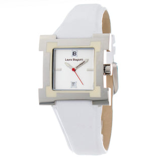 Laura Biagiotti White Leather Dress Watch