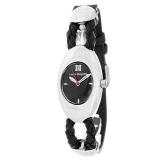 Laura Biagiotti Black Leather Dress Watch