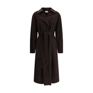 The Row Brown Lamb Leather Coat