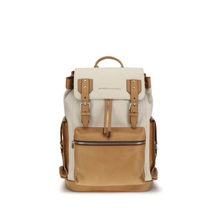 Brunello Cucinelli Multicolor Calf Leather Bos Taurus Backpack