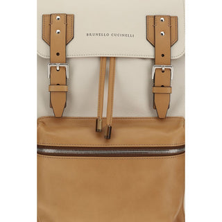 Brunello Cucinelli Multicolor Calf Leather Bos Taurus Backpack
