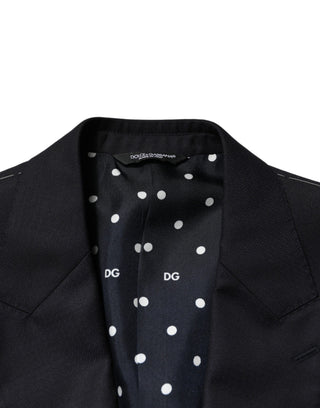 Dolce & Gabbana Black Wool Single Breasted Men 2 Piece Suit