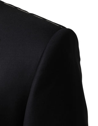 Dolce & Gabbana Black Wool Single Breasted 3 Piece Men Suit