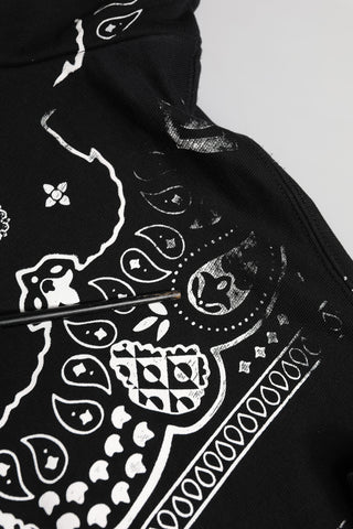 Dolce & Gabbana Black Bandana Hooded Men Sweatshirt Sweater