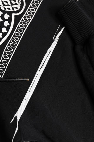 Dolce & Gabbana Black Bandana Hooded Men Sweatshirt Sweater