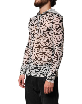 Dolce & Gabbana White DG Logo Long Sleeves Turtleneck Top