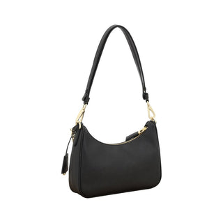 Prada Black Calf Leather Bos Taurus Shoulder Bag