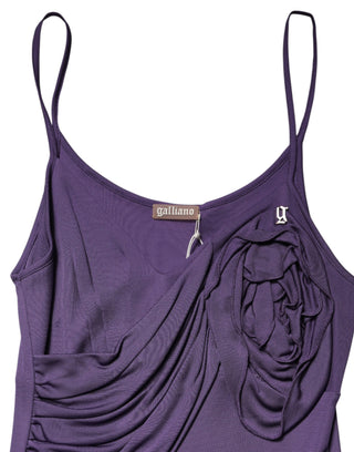 John Galliano Purple Jersey Sheath Coctail Bodycon Pencil Dress