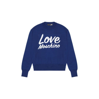 Love Moschino Blue Wool Sweatshirt