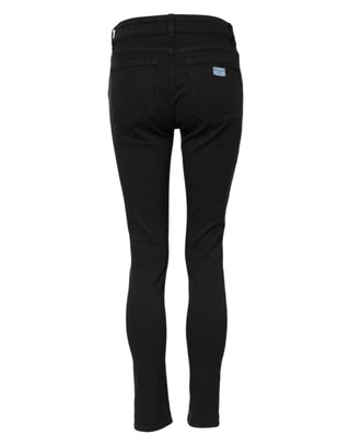 Dolce & Gabbana Black Cotton Skinny Denim Trouser Jeans