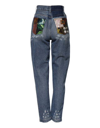 Dolce & Gabbana Blue Distressed Cotton AMBER Denim Jeans