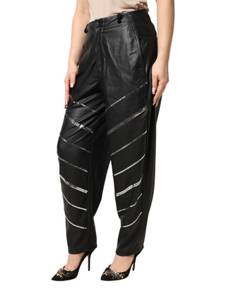 Philosophy di Lorenzo Serafini Black Embellished Tapered  Pants