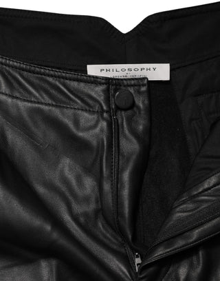 Philosophy di Lorenzo Serafini Black Embellished Tapered  Pants