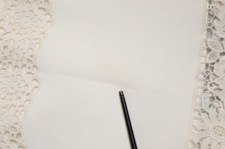 Dolce & Gabbana White Floral Lace High Waist Pencil Cut  Skirt