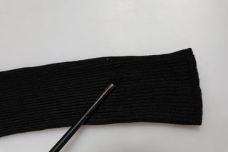 Dolce & Gabbana Black Viscose Turtle Neck Pullover Top