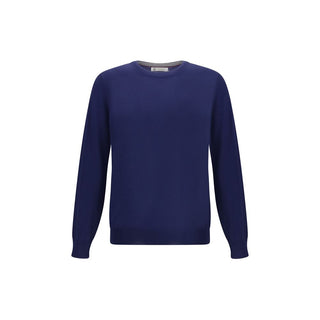 Brunello Cucinelli Blue Fleece Wool Sweatshirt