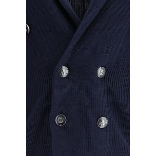 Brunello Cucinelli Blue Cotton Cardigan