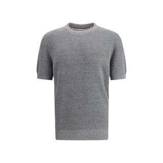 Brunello Cucinelli Gray Linen T-Shirt