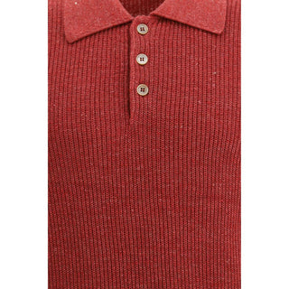 Brunello Cucinelli Red Cotton Dress Shirt