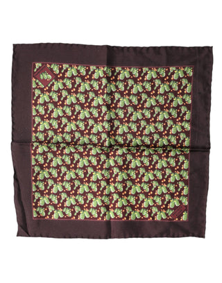 Dolce & Gabbana Brown Cactus Print Square Handkerchief Scarf