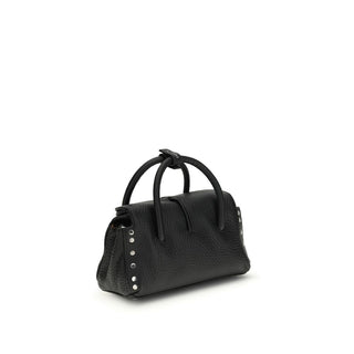 Zanellato Black Calf Leather Bos Taurus Handbag