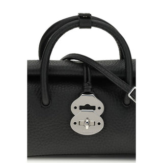 Zanellato Black Calf Leather Bos Taurus Handbag
