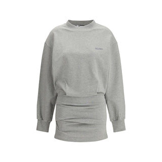 The Attico Gray Cotton Casual Dress