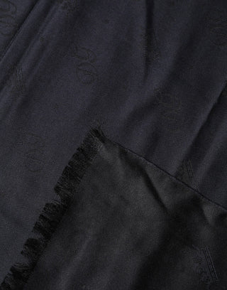 Dolce & Gabbana Black Lace Stole Silk NeckWrap Shawl Scarf