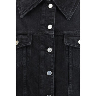 Ganni Black Cotton Denim Jacket