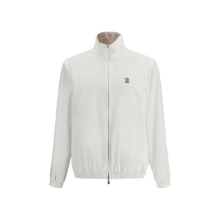 Brunello Cucinelli White Polyamide Full-Length Jacket
