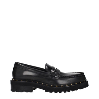 Golden Goose Black Leather Slip-On Loafers
