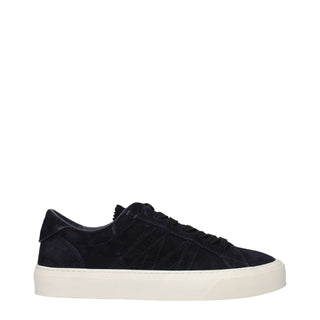 Moncler Blue Leather Low Top Sneakers