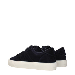 Moncler Blue Leather Low Top Sneakers