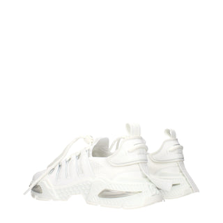 Dolce & Gabbana White Fabric Athletic Sneakers