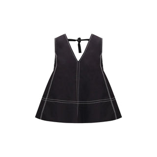 Ganni Black Elastane Top