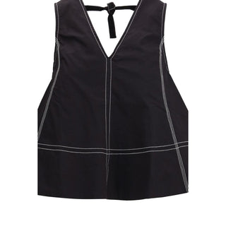 Ganni Black Elastane Top