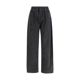 Ganni Black Cotton Casual Pants