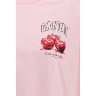 Ganni Multicolor Cotton Long Sleeve T-Shirt