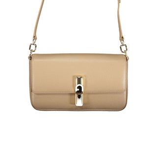 Furla Beige Leather Women's Shoulder Bag