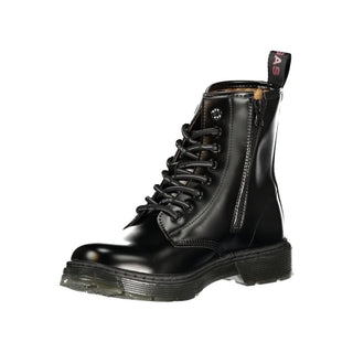 Gas Black Polyurethane Women Ankle Boot