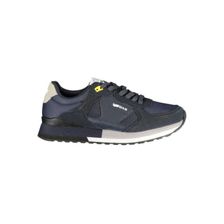 Gas Blue Polyester Men Sneaker